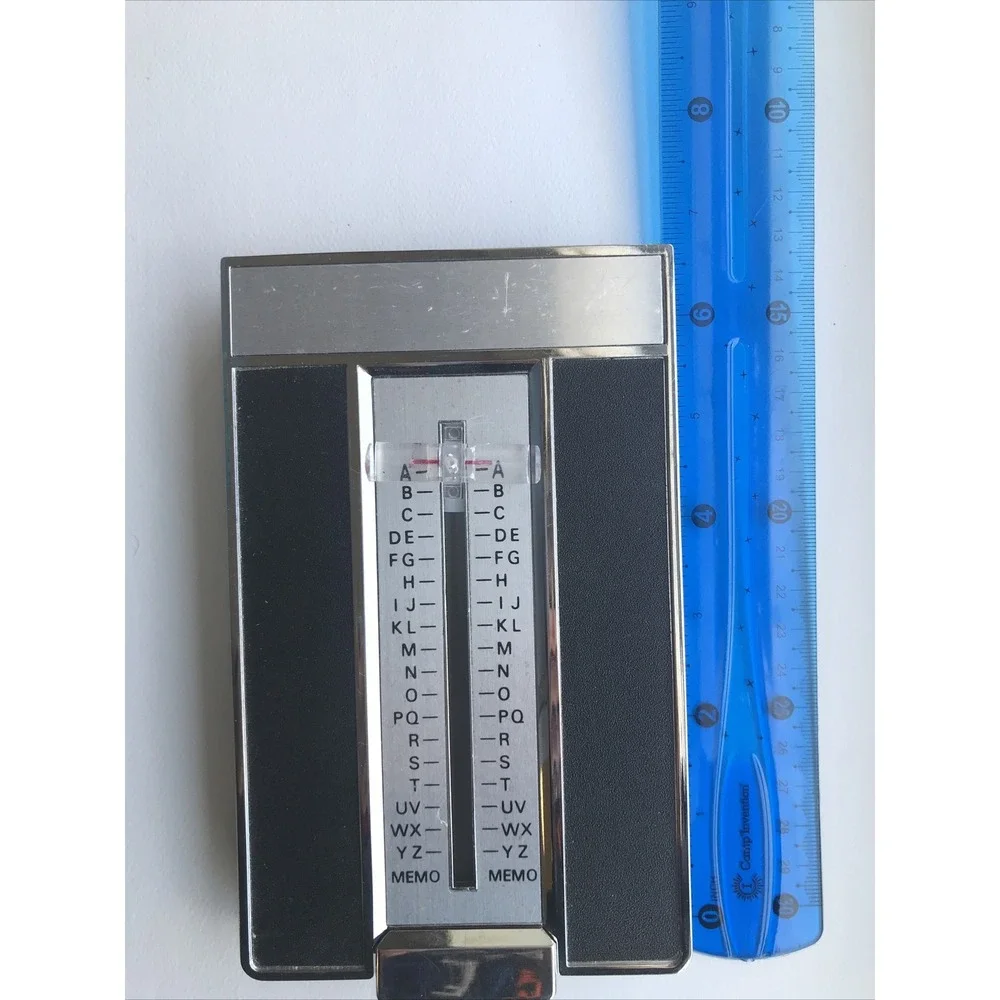 VTG Old Stock Chrome Automatic Telephone Index Telephone Directory 60s 70s Prop